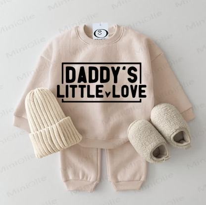 DADDY'S LITTLE LOVE Baby Sweatshirt 2-piece Beige Set - Beige - 2-3T - image 1