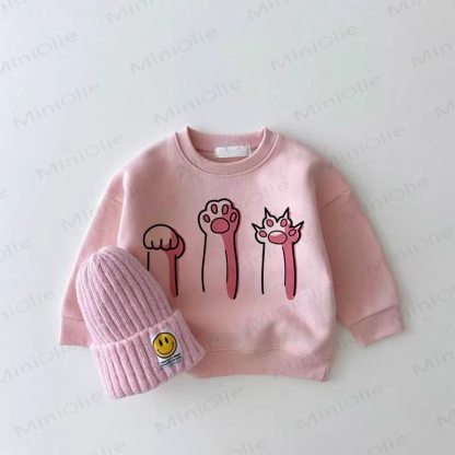 Baby Cat Pink Girl Sweatshirt - Pink - 2-3T - image 1