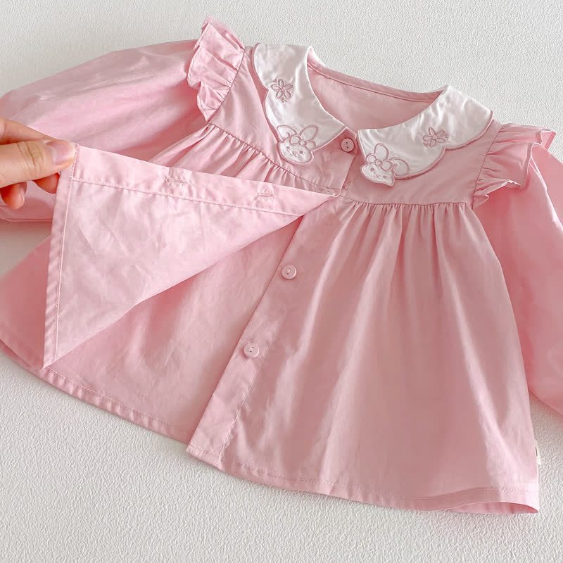 Baby Toddler Girl Bunny Pink Top/Beige Bow Leggings - image 6