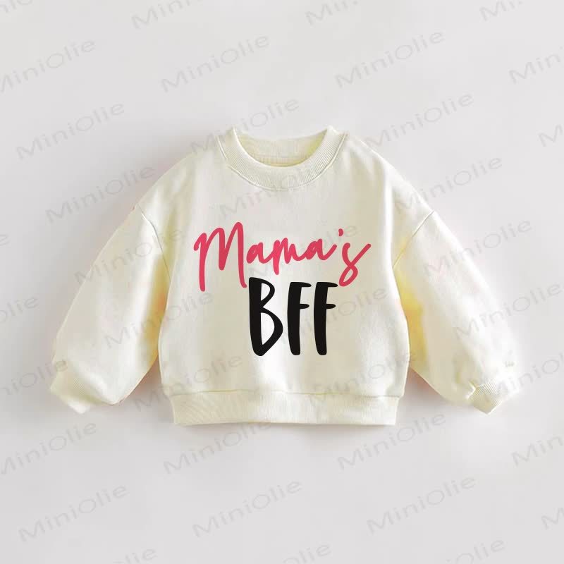 MAMA'S BFF Baby Toddler Cream Sweatshirt - Cream - 3-5T - image 1