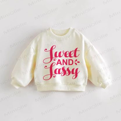 SWEET AND SASSY Baby Toddler Cream Sweatshirt - Cream - 3-5T - image 1