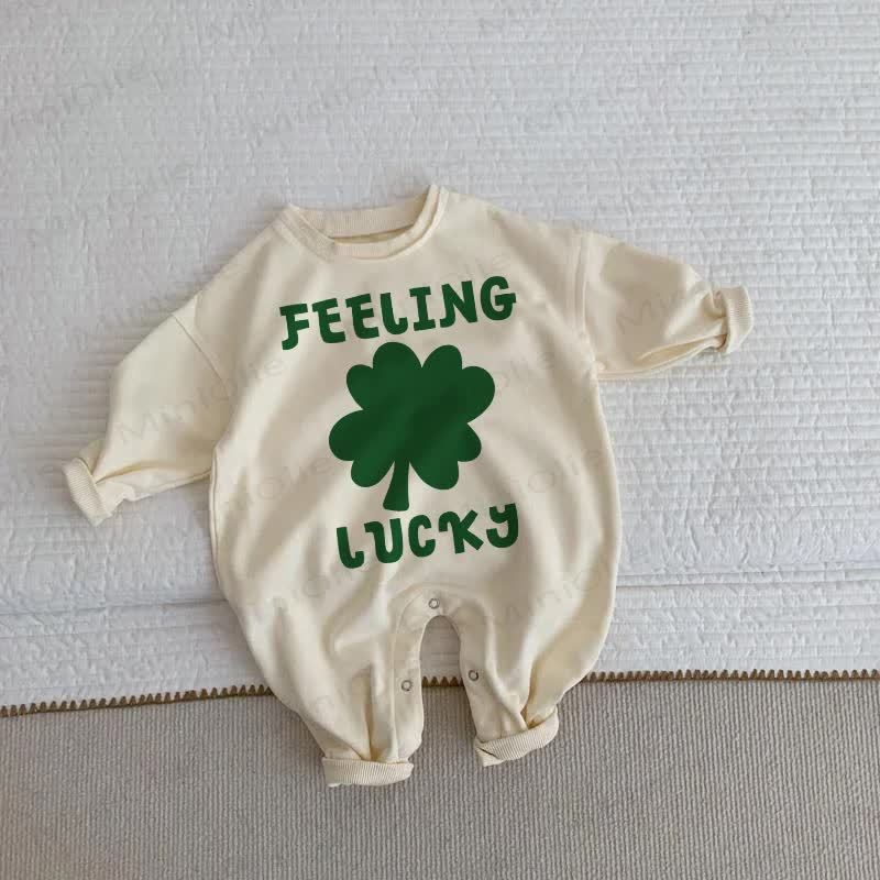 FEELING LUCKY Baby Toddler Beige Romper - Beige - 2-3T - image 1