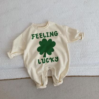 FEELING LUCKY Baby Toddler Beige Romper - Beige - 2-3T - image 1