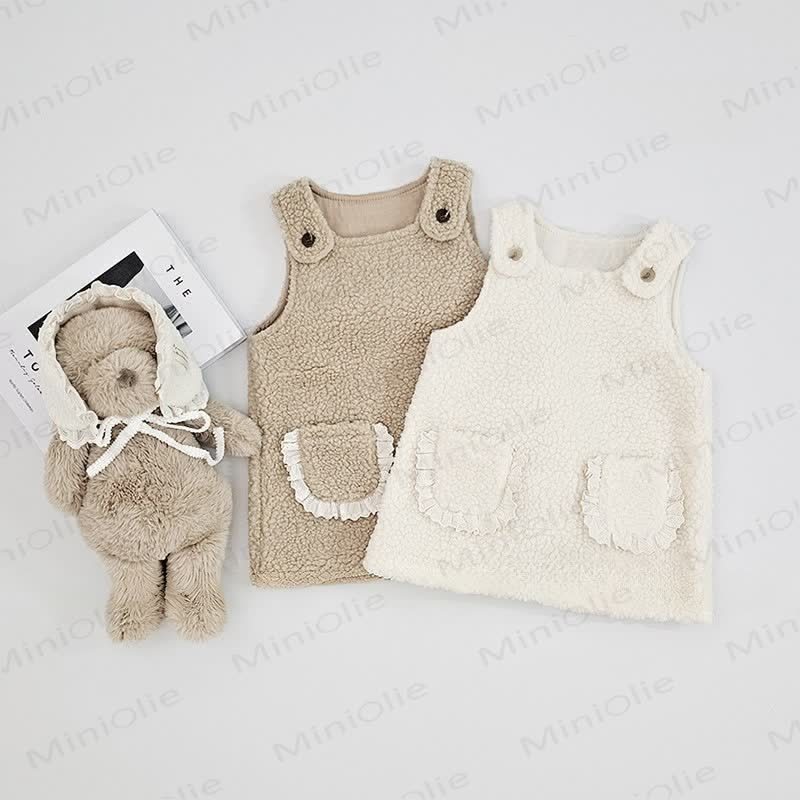 Baby Toddler Girl Solid Color Lace Sleeveless Dress - image 1