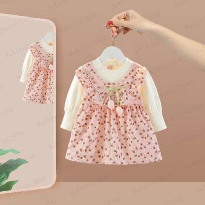 Baby Toddler Girl Floral Dress - Pink - 2-2.5Y - image 1