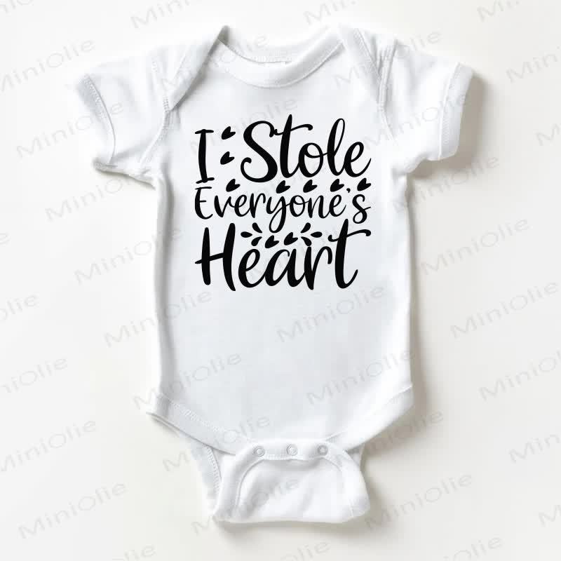 I STOLE EVERYONE'S HEART Baby White Bodysuit - White - 18-24M - image 1