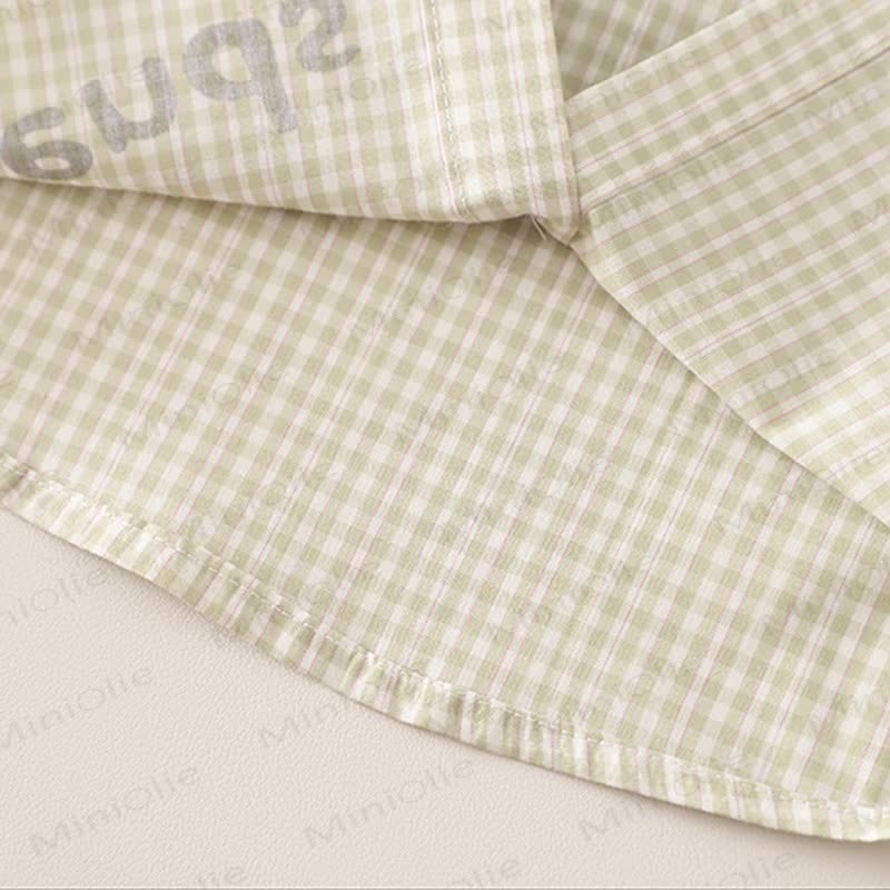 WE'RE BEST FRI Baby Toddler Boy Love Animal Plaid 2-piece Set - image 11