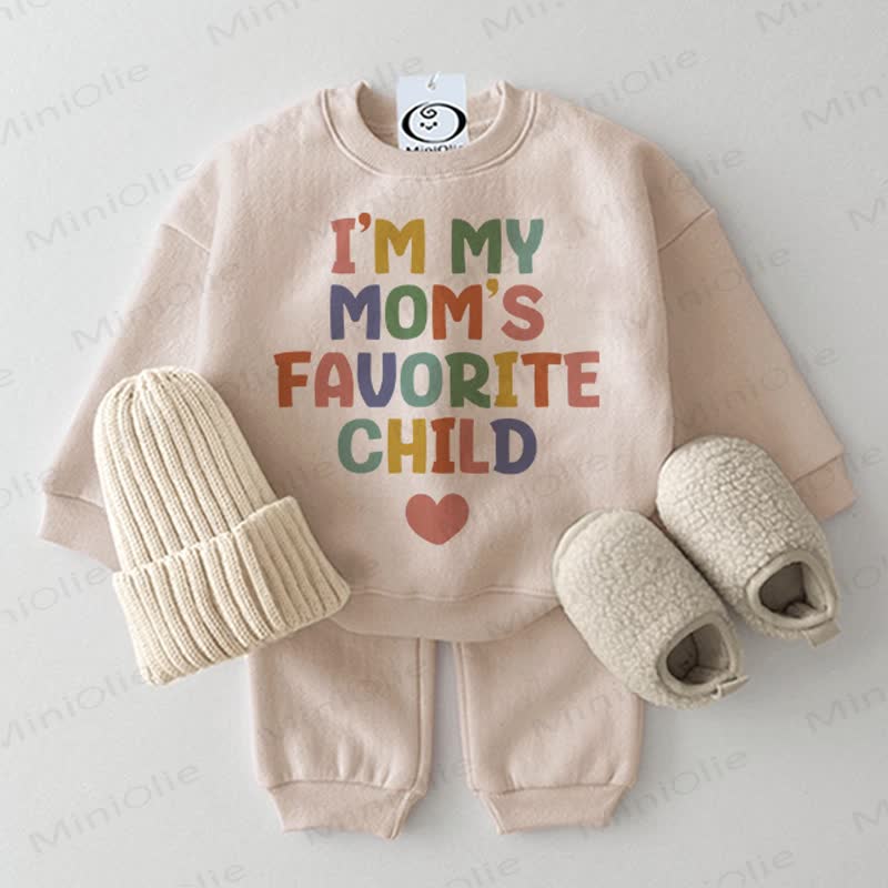 I'M MY MOM'S FAVORITE CHILD Baby Love Beige 2-piece Set - Beige - 2-3T - image 1