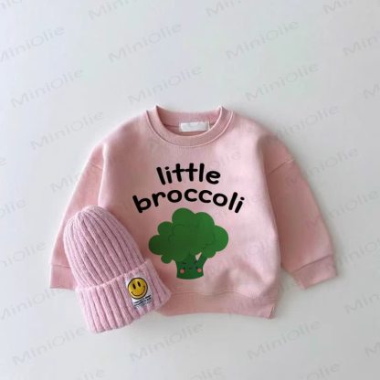  LITTLE BROCCOLI Baby Pink Girl Sweatshirt - Pink - 2-3T - image 1