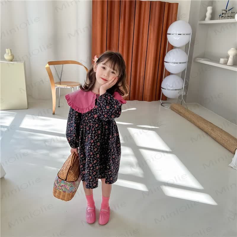 Baby Toddler Girl Flower Lapel Dress - image 4