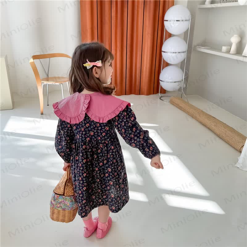 Baby Toddler Girl Flower Lapel Dress - image 5