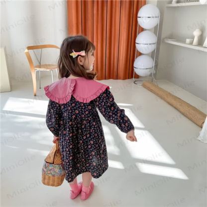 Baby Toddler Girl Flower Lapel Dress - image 5