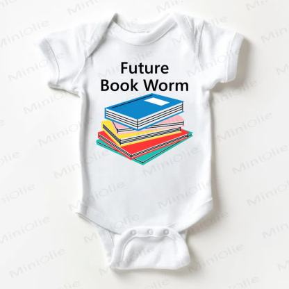 FUTURE BOOK WORM Baby White Bodysuit - White - 18-24M - image 1