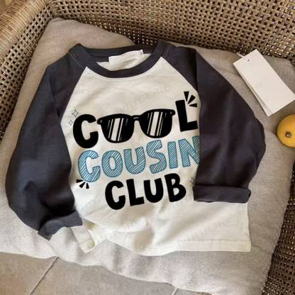 COOL COUSIN CLUB Baby Dark Gray Raglan T-shirt - Drak Gray - 2-3T - image 1