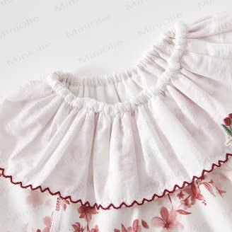 Baby Floral Tulip Collar Romper - image 3