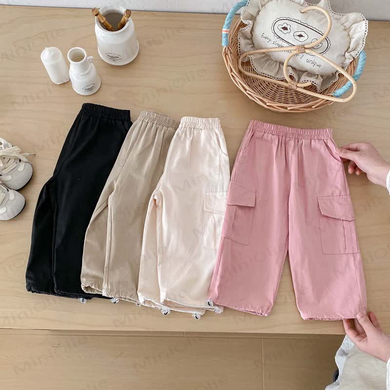 Baby Toddler Solid Color Worker Loose Pants - image 2