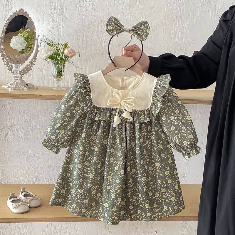 Toddler Kid Girl Floral Bow Dress - image 3