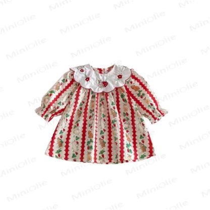 Toddler Girl Bunny Strawberry Flower Dress - image 5