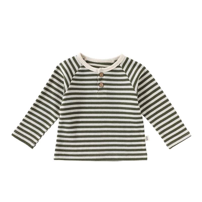 Baby Toddler Striped Cotton T-shirt - Green - 5-7T - image 5