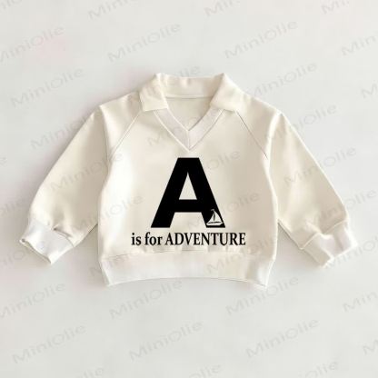 A IS FOR ADVENTURE Baby White Polo Top - White - 2-3T - image 1