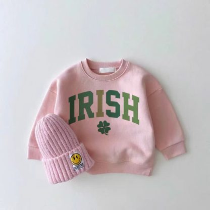 IRISH Baby Pink Girl Sweatshirt - Pink - 2-3T - image 1