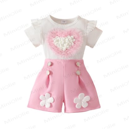 Baby Girl Love Flower Knit 2-piece Set - Pink - 3Y - image 2