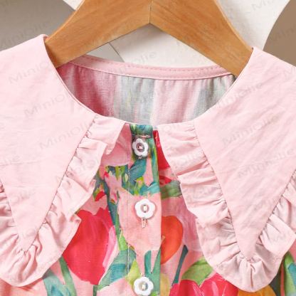 Baby Toddler Girl Lapel Flower Dress - image 4