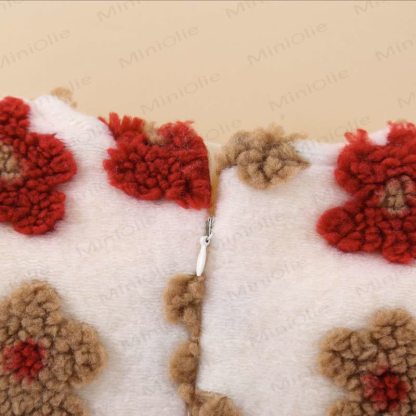 Baby Girl Fleece Flower Dress/Mesh Top - image 11