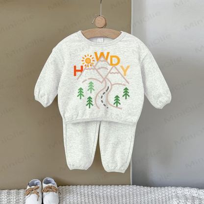 HOWDY Baby Gray Sweatshirt 2-piece Set - Gray - 2-3T - image 1