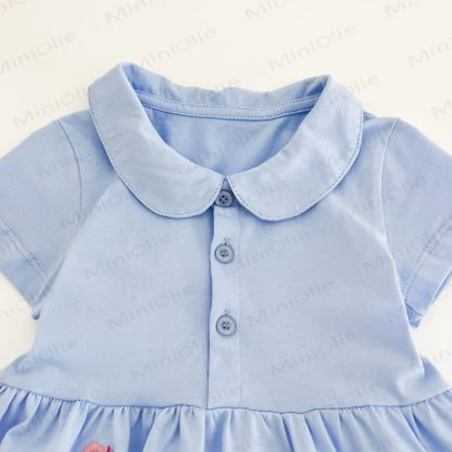 Baby Toddler Girl Lapel Knit Flower Dress - image 7