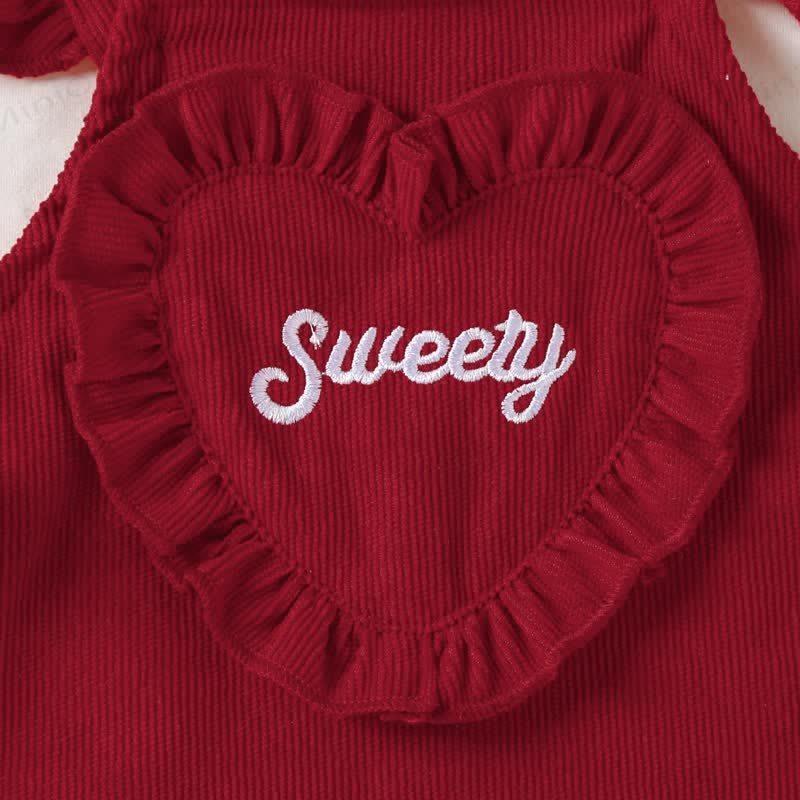 SWEETY Baby Girl 3D Love Dress & Strawberry Bodysuit - image 6