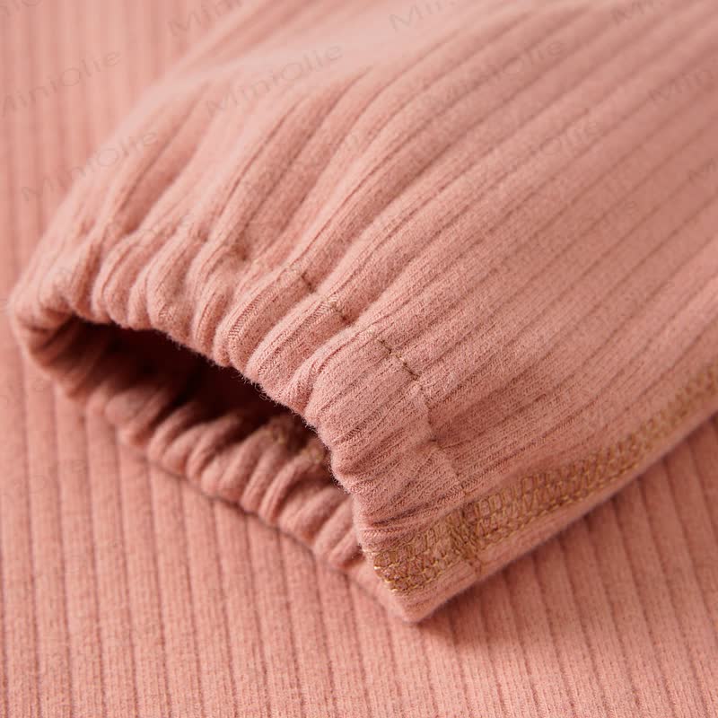 Baby Solid Color Ribbed Double Pocket Romper - image 8