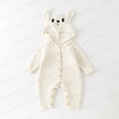 Baby Fleece Bear Hooded Romper - image 4