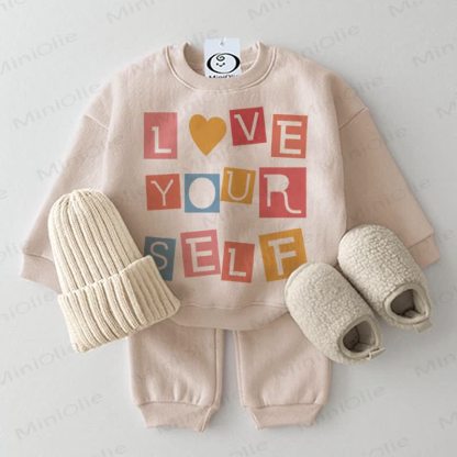 LOVE YOURSELF Baby Beige 2-piece Set - Beige - 2-3T - image 1