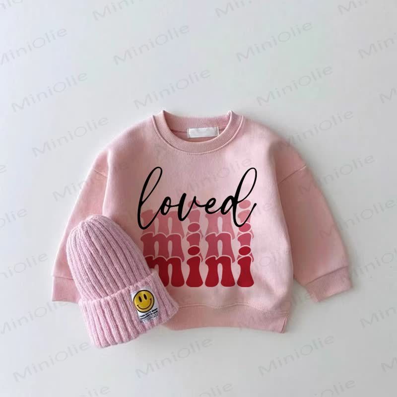 LOVED MINI Baby Pink Girl Sweatshirt - Pink - 2-3T - image 1