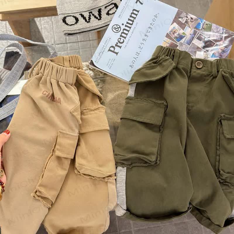 Baby Toddler Worker Solid Color Pants - image 1