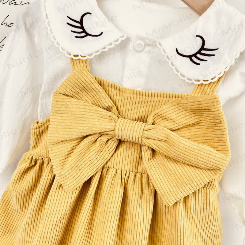Baby Toddler Girl Bow Cord Dress - image 11