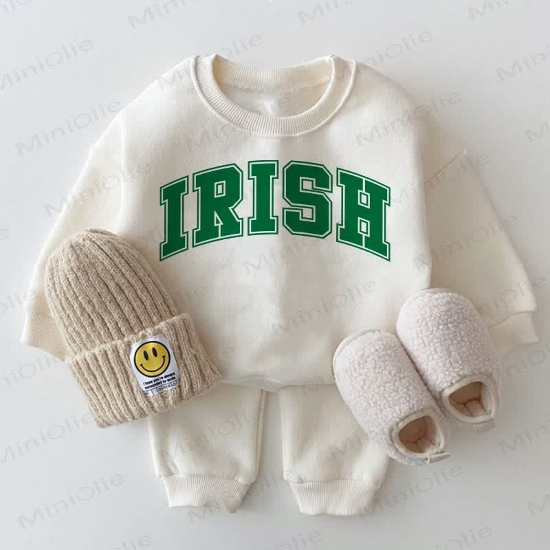 IRISH Baby White Sweatshirt & Pants 2-piece Set - White - 2-3T - image 1
