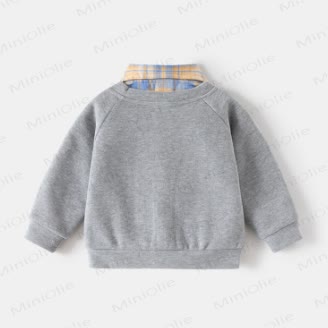 Kid Boy Fake 2pcs Bear Sweatshirt - image 9