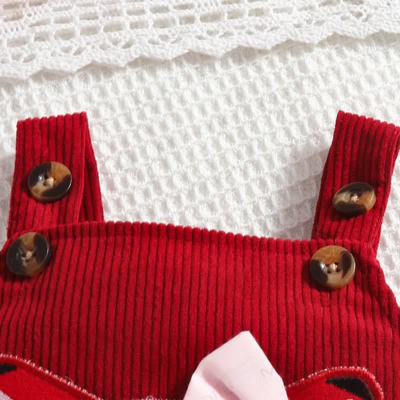 Baby Girl Fox Bow Cord Dress & Love Bodysuit - image 15