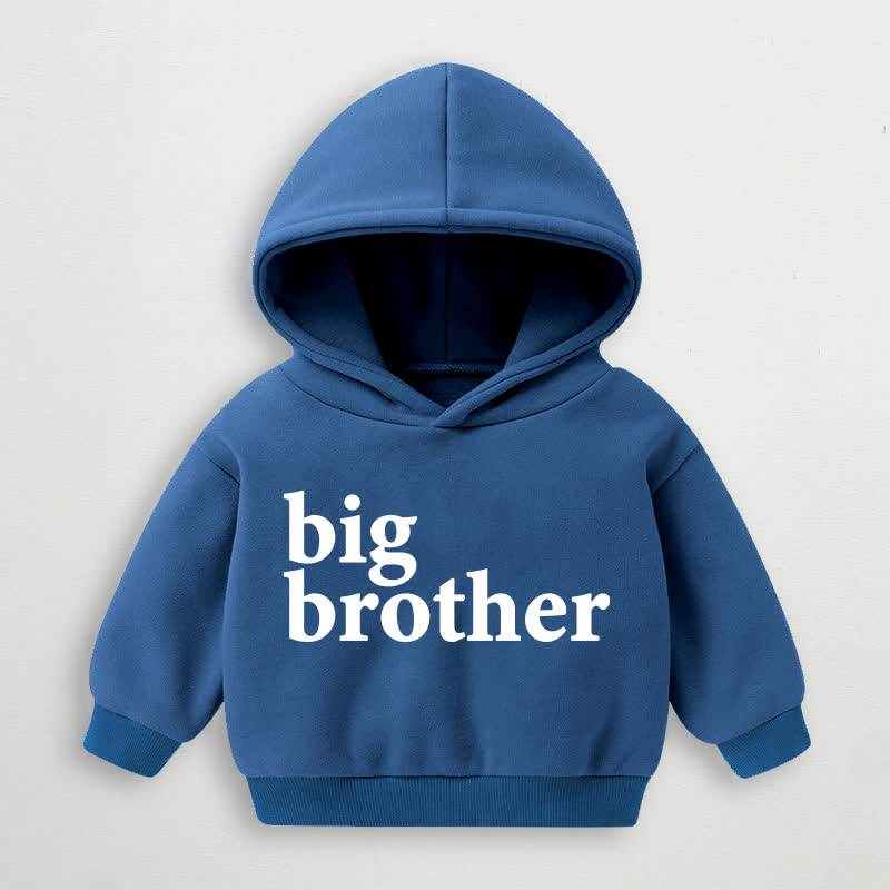 BIG BROTHER/LITTLE BROTHER Baby Toddler Blue Hoodie Sweatshirt - big brother - 3-5T - image 1