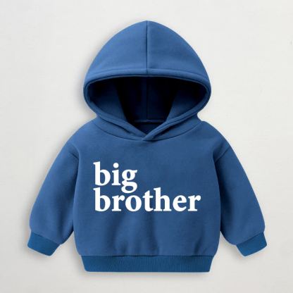 BIG BROTHER/LITTLE BROTHER Baby Toddler Blue Hoodie Sweatshirt - big brother - 3-5T - image 1
