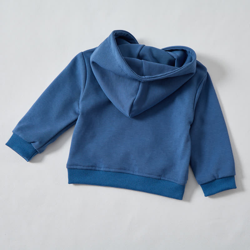 BIG BROTHER/LITTLE BROTHER Baby Toddler Blue Hoodie Sweatshirt - image 3