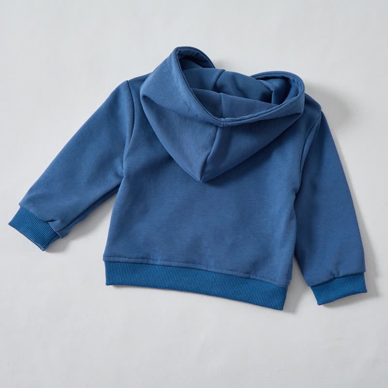 BIG BROTHER/LITTLE BROTHER Baby Toddler Blue Hoodie Sweatshirt - image 3