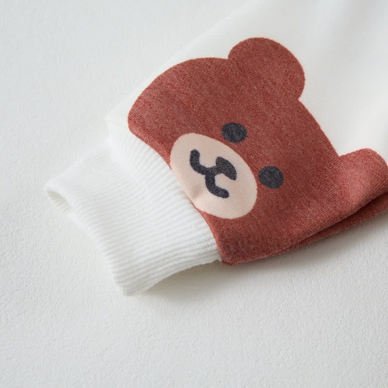  Baby Toddler White Bear Lapel 2-piece Set - image 4