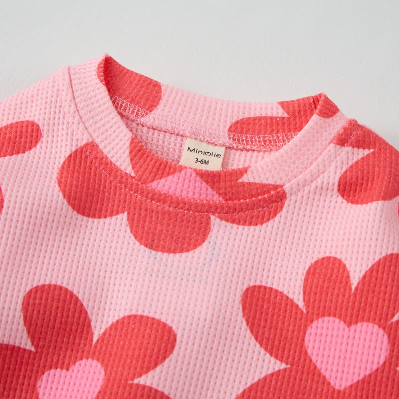 Baby Flower Heart Pink Waffle 2-piece Set - image 4