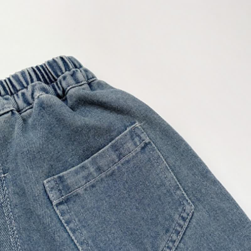 Baby Toddler Blue Vertical Stripes Denim Pants - image 6