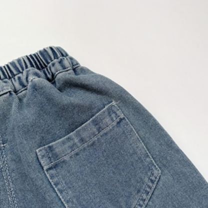 Baby Toddler Blue Vertical Stripes Denim Pants - image 6