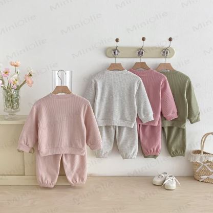 Baby Toddler 2-piece Embroidered Waffle Set - image 3