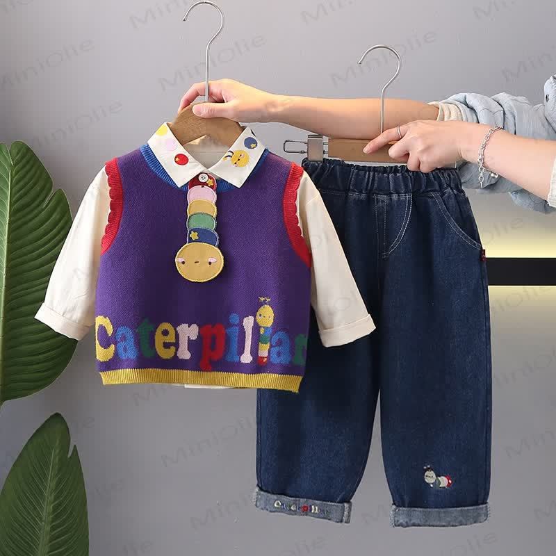 CATERPILLAR Baby Toddler Multicolor Knit 3-piece Set - image 7